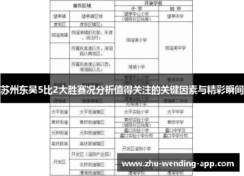 苏州东吴5比2大胜赛况分析值得关注的关键因素与精彩瞬间