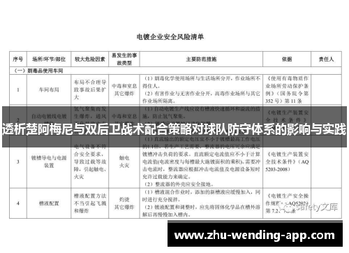透析楚阿梅尼与双后卫战术配合策略对球队防守体系的影响与实践