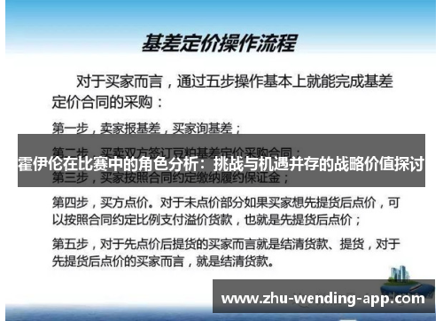 霍伊伦在比赛中的角色分析：挑战与机遇并存的战略价值探讨